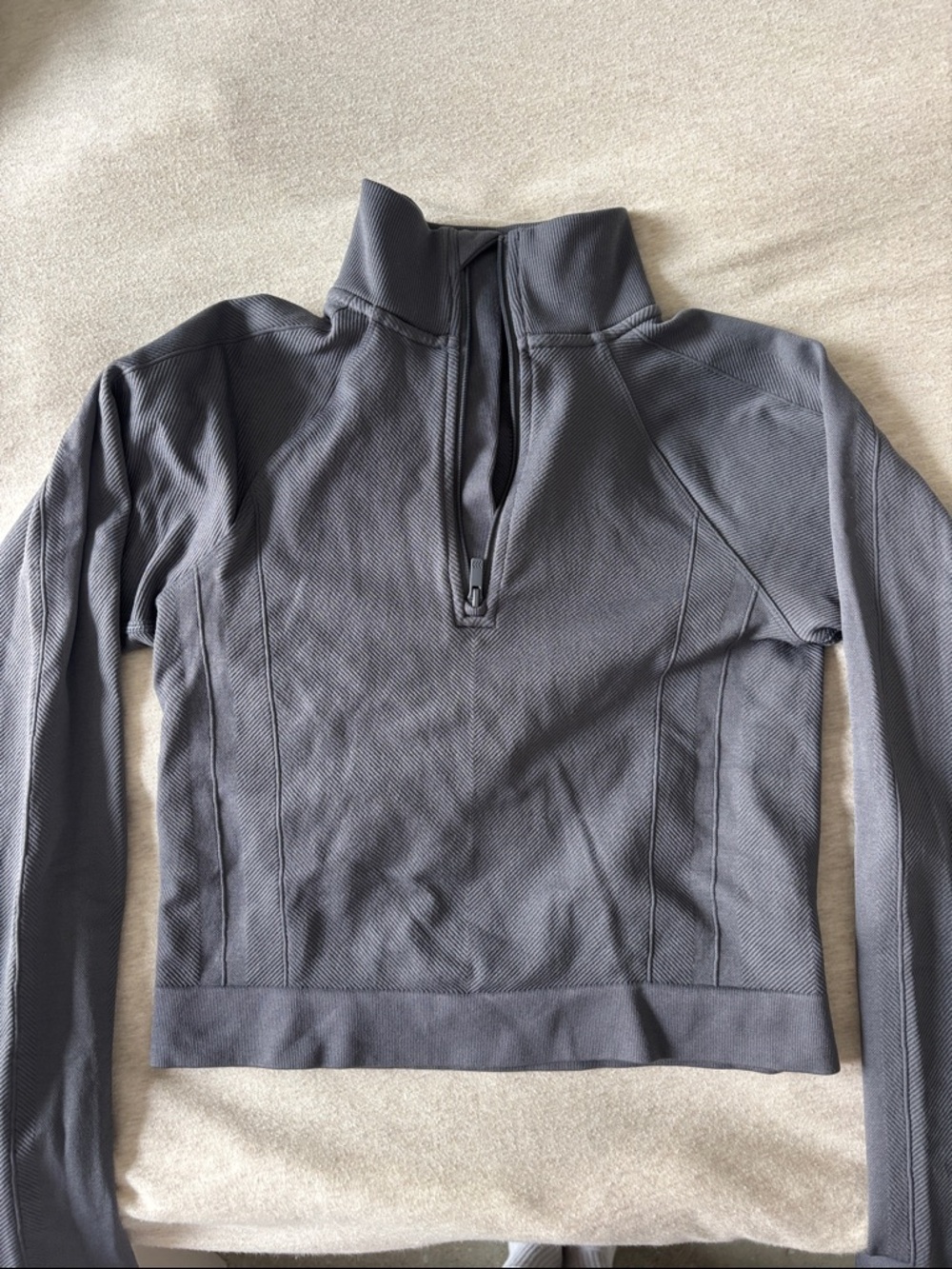 Target Women's Charcoal Gray Half-Zip Cowl Sweater